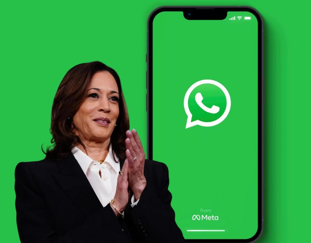 La campaña de Harris lanza un canal en WhatsApp